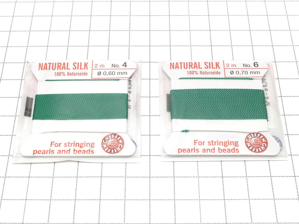 Griffin Cord (Silk Bead Cord Thread) [0.30mm-0.70mm] Green 1pc