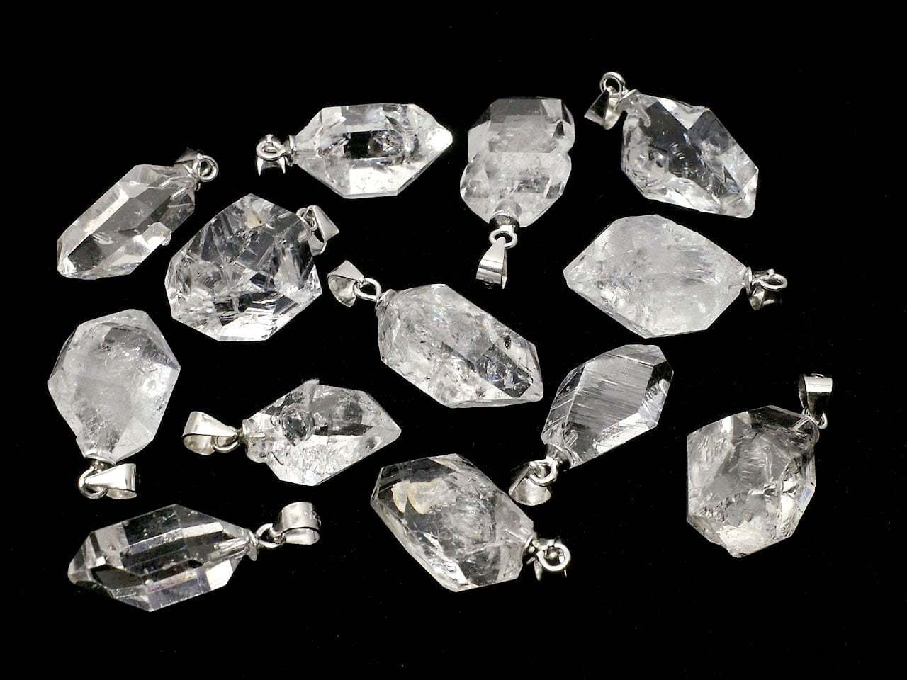 NYHerkimer Diamond AAA Rough Rock Nugget Pendant [L size] Silver925 1pc