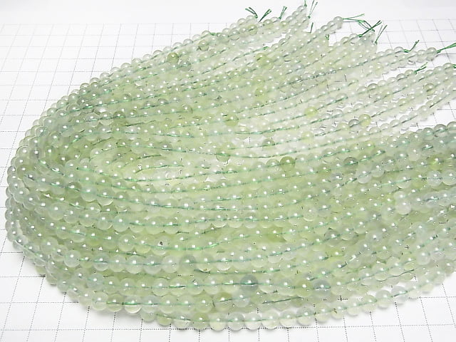 [Video]Prehnite AAA- Round 6mm 1strand beads (aprx.15inch/36cm)