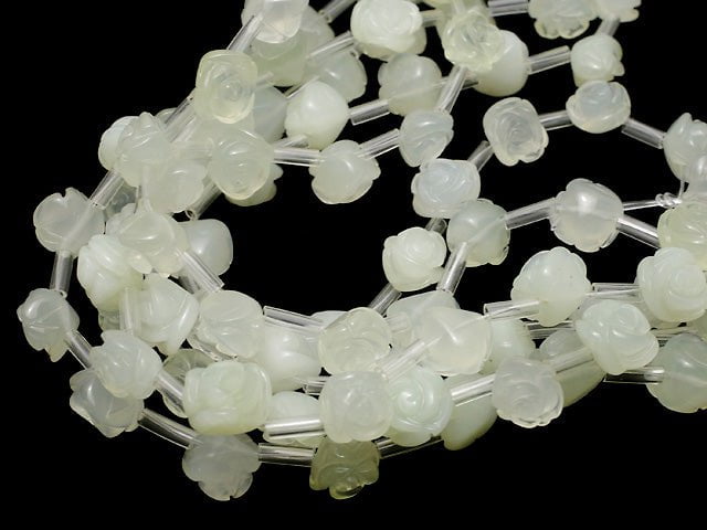 [Video] New Jade Rose 10mm half or 1strand beads (aprx.15inch / 36cm)