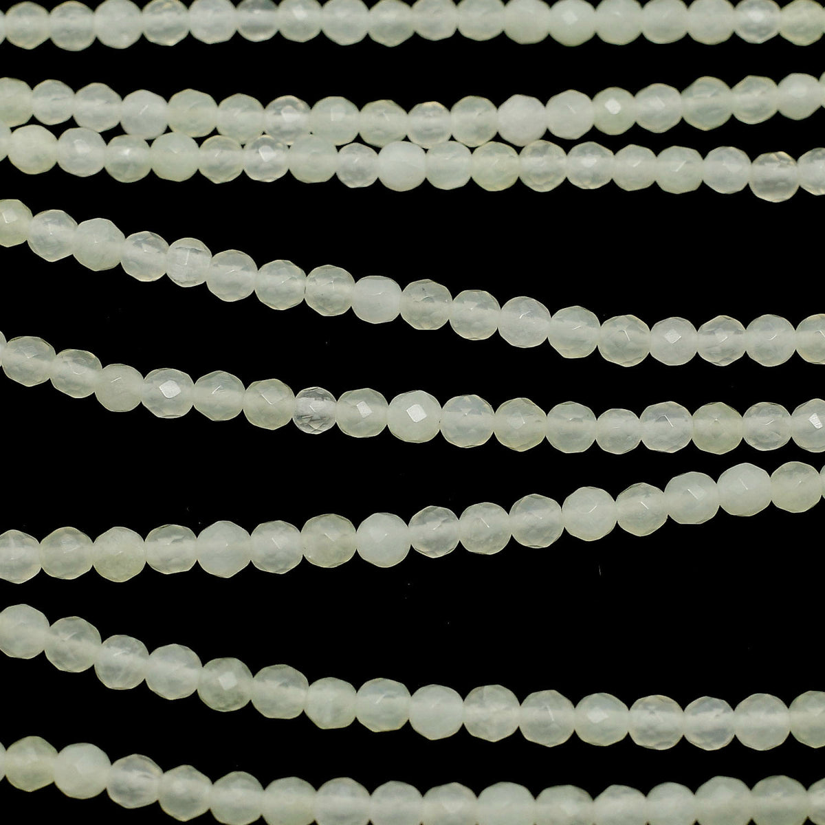 New Jade AA 32 Faceted Round 3 mm 1strand beads (aprx.15 inch / 37 cm)