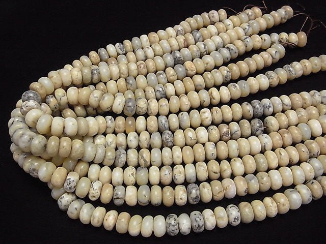 African Opal  Roundel 10x10x6mm half or 1strand beads (aprx.15inch/38cm)