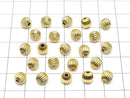 Metal parts Line Carved Round 4,6,8mm Gold color 20pcs