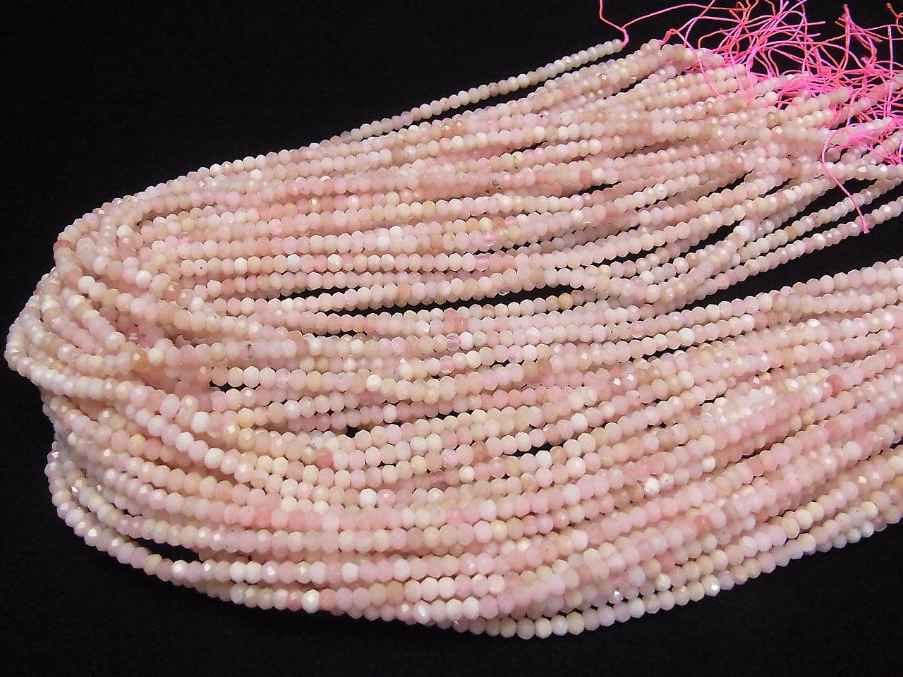 High Quality! Pink Opal AA++ Faceted Button Rondelle 3x3x2mm 1strand beads (aprx.15inch/38cm)