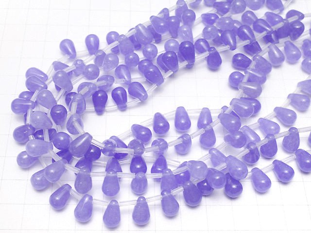 Blue Lavender Jade Drop 10x7x7mm 1strand beads (aprx.15inch / 38cm)