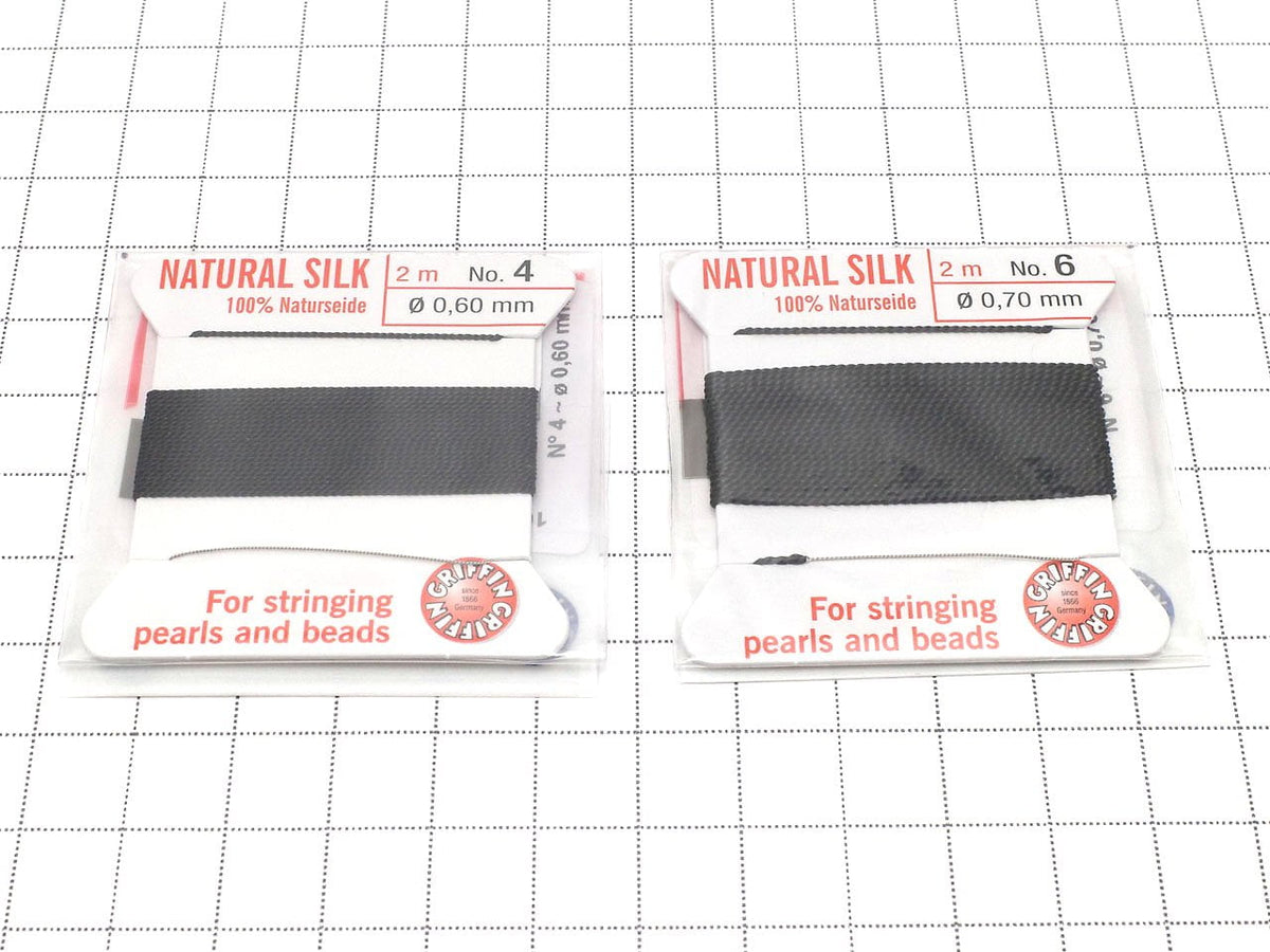 Griffin Cord (Silk Bead Cord Thread) [0.30mm-0.70mm] Black 1pc