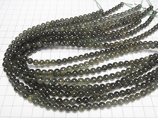 Kornerupine AAA- Round 6mm 1/4 or 1strand beads (aprx.15inch/38cm)