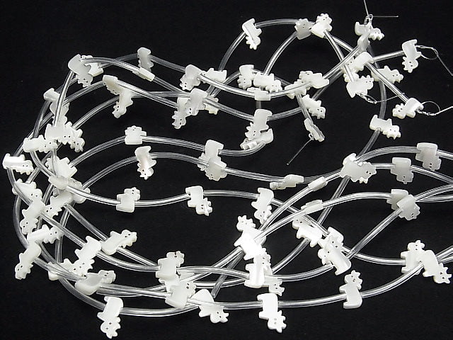 High Quality Mother of Pearl MOP AAA Cow Shape White 1strand (Approx 14pcs)