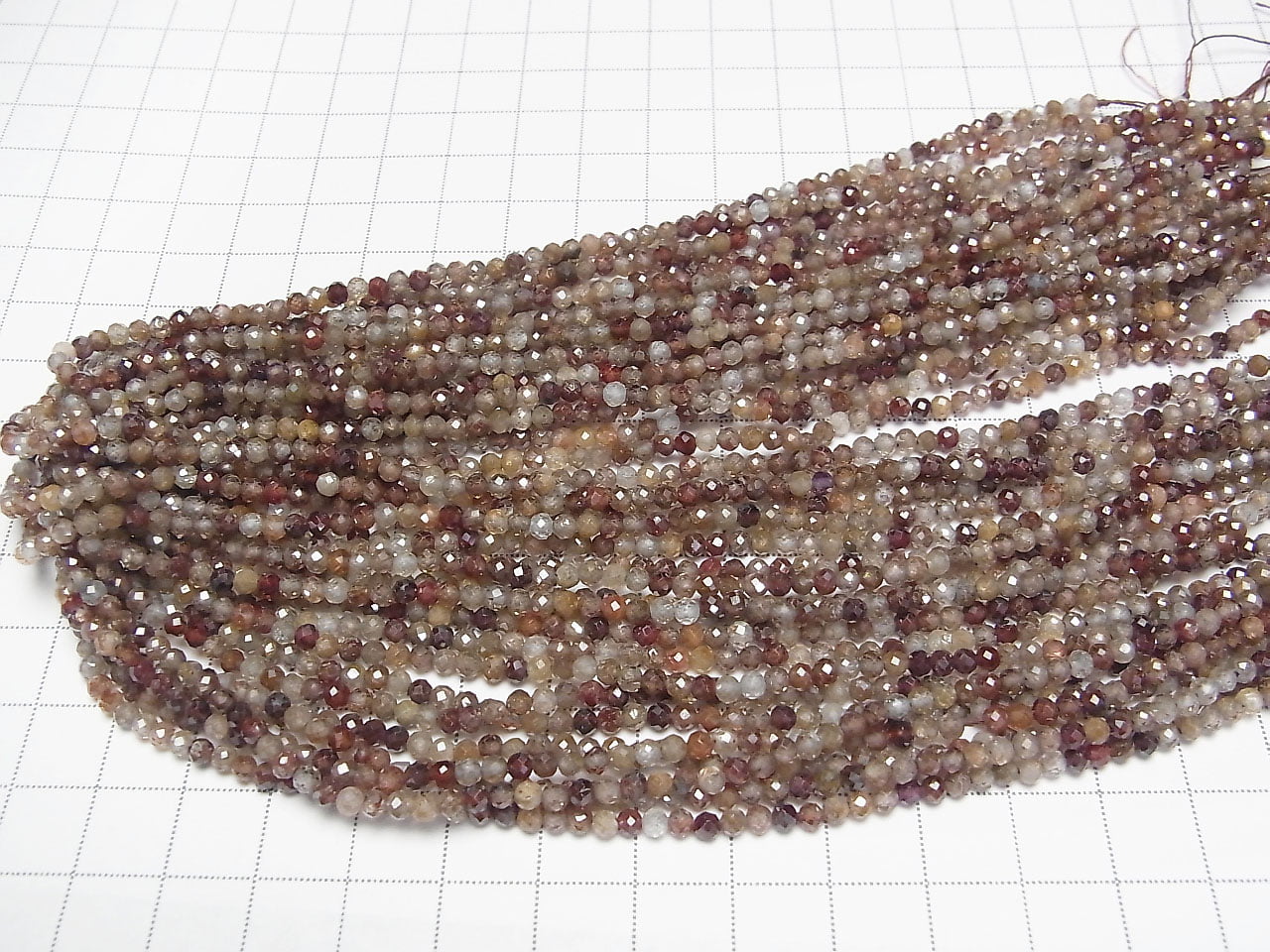 High Quality! Natural Brown Zircon AAA- Faceted Round 3mm 1strand Beads (approx. 15 inches/37 cm)