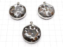Kenya Sericho Pallasite Meteorite Pendant Both Side Finish 32mm Silver925