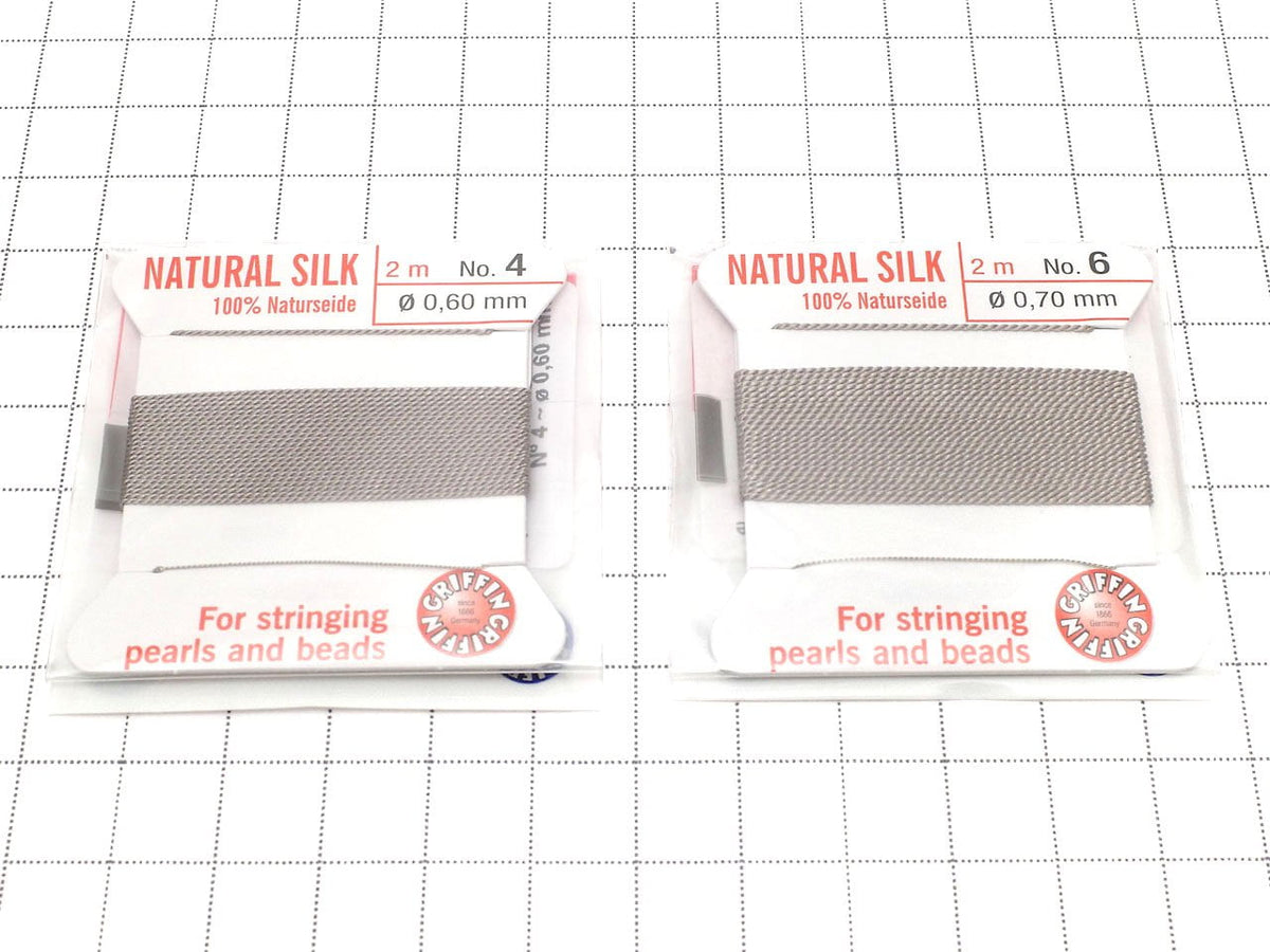 Griffin Cord (Silk Bead Cord Thread) [0.30mm-0.70mm] Gray 1pc