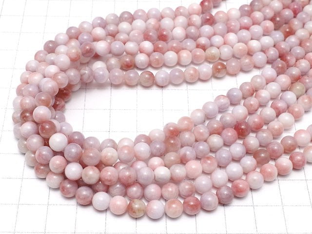 Orange x Purple Jade Round 6mm 1strand beads (aprx.15inch / 36cm)