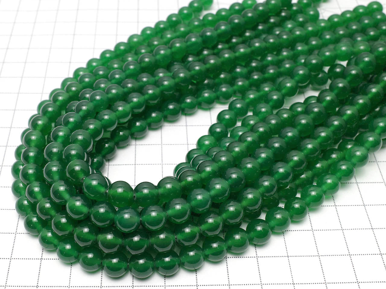 Onyx Vert AAA Rond 8mm 1 fil de perles (env. 38cm)