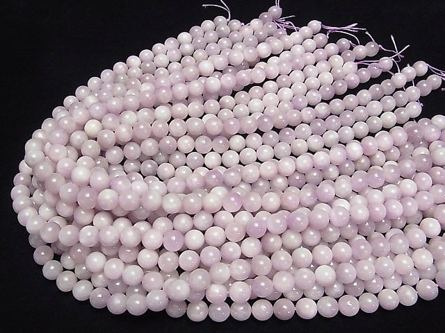 [Video] Nigeria Kunzite AA+ Round 8mm half or 1strand beads (aprx.15inch / 38cm)