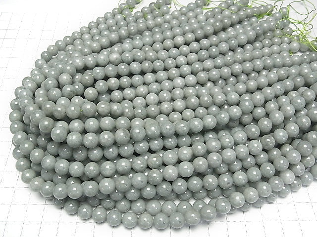 [Video] Burmese Jadeite AA++ Round 8mm half or 1strand beads (aprx.15inch/37cm)