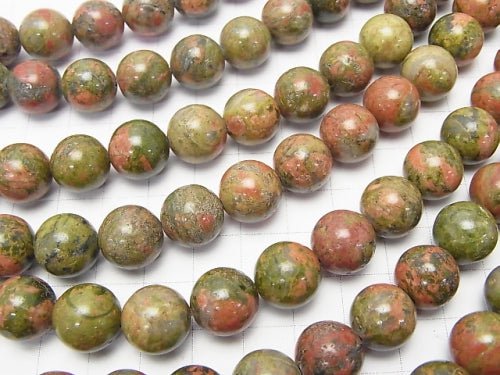 1strand $8.79! Unakite Round 12mm 1strand beads (aprx.15inch / 37cm)