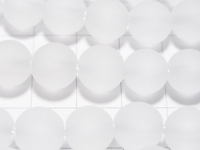 Frosted Quartz AAA Round 10mm(-11mm) [2mm hole] half or 1strand beads (aprx.15inch/36cm)