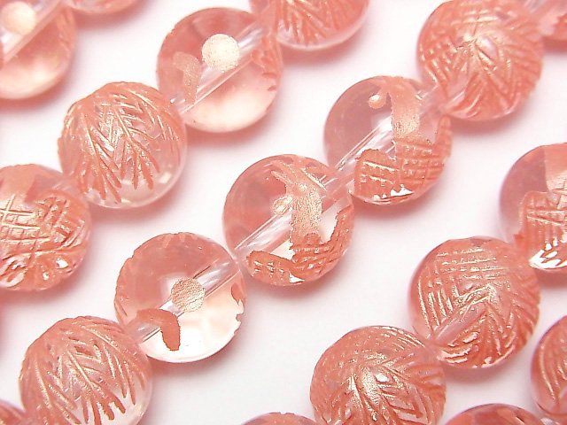 Carving, Crystal Quartz, Round Gemstone Beads