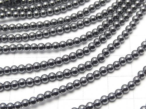 1strand $1.79! Hematite  Round 3mm 1strand beads (aprx.15inch/38cm)