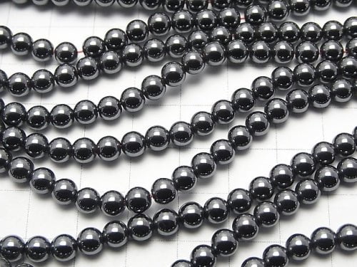 1strand $2.79! Hematite  Round 5mm 1strand beads (aprx.15inch/38cm)