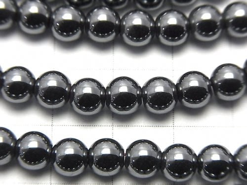 1strand $2.79! Hematite  Round 6mm 1strand beads (aprx.15inch/38cm)