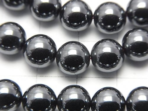 Hematite  Round 8mm 1strand beads (aprx.15inch/38cm)