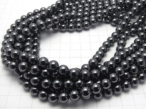 Hematite  Round 8mm 1strand beads (aprx.15inch/38cm)