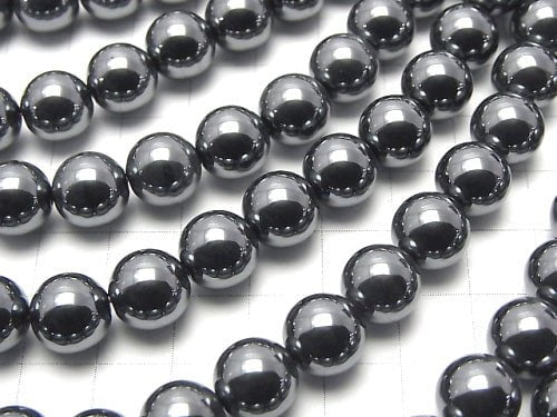 1strand $3.79! Hematite  Round 10mm 1strand beads (aprx.15inch/38cm)