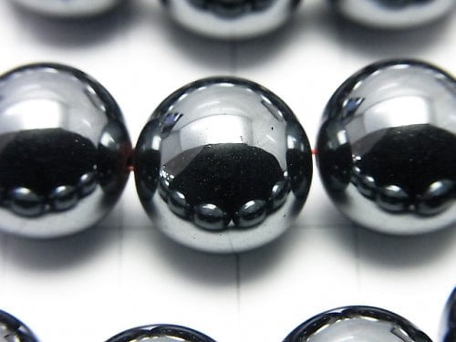 Hematite  Round 12mm 1strand beads (aprx.15inch/38cm)