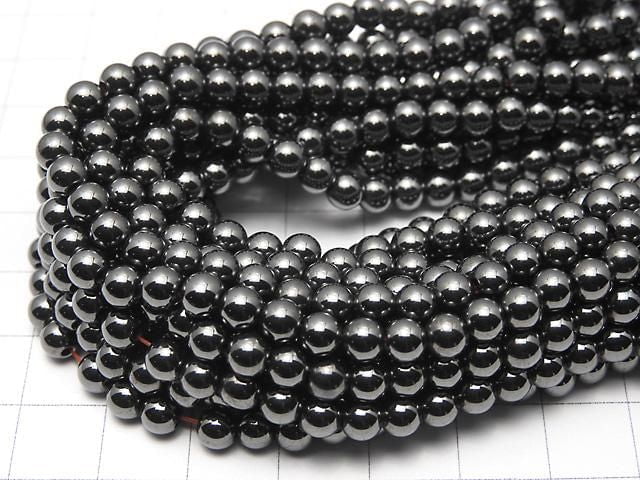 Magnetic!  Hematite  Round 5mm 1strand beads (aprx.15inch/36cm)