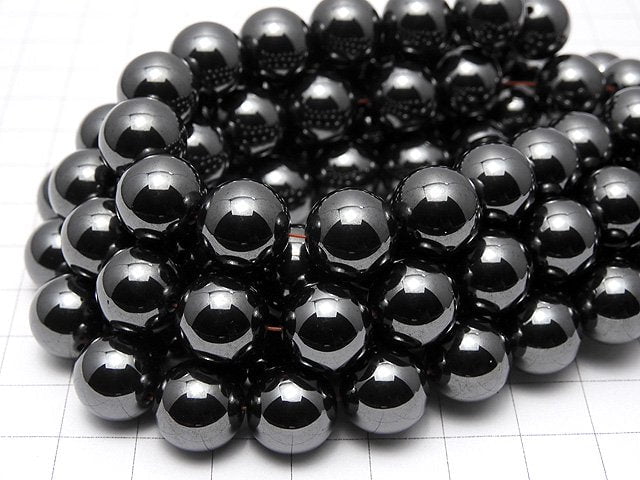 Magnetic!  Hematite  Round 12mm 1strand beads (aprx.15inch/38cm)