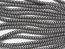 Frosted Hematite Rondelle 4x4x2mm 1strand beads (aprx.15inch/38cm)