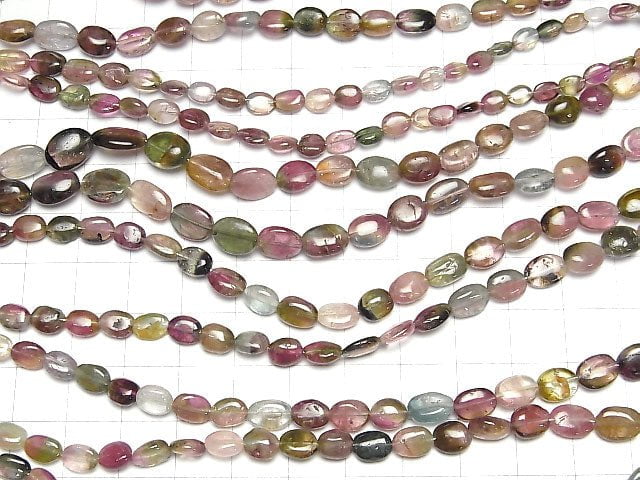 [Video]High Quality Bi-color Tourmaline AA++ Small Size Nugget half or 1strand beads (aprx.17inch/42cm)