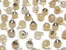 [Video] Rutilated Quartz Onion Faceted Briolette Charm Gold color 2pcs