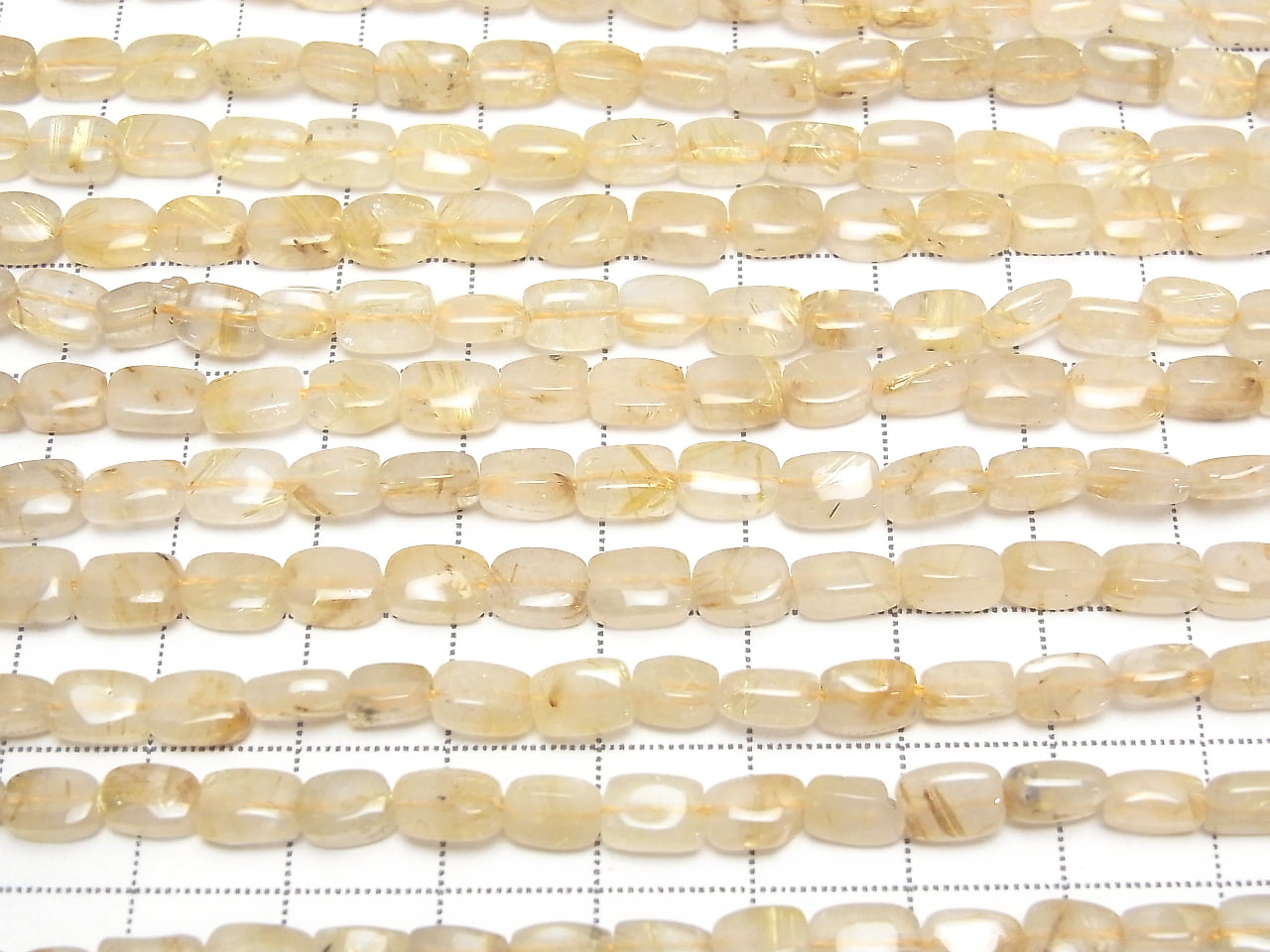 鈦晶 AA+ 長方形 7x5mm 半串或一串珠子 (約 15 英寸/38 公分)