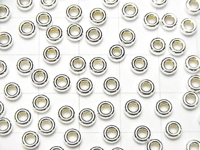 Silver925  Rondelle  3mm,4mm,5mm,6mm No coating  10pcs