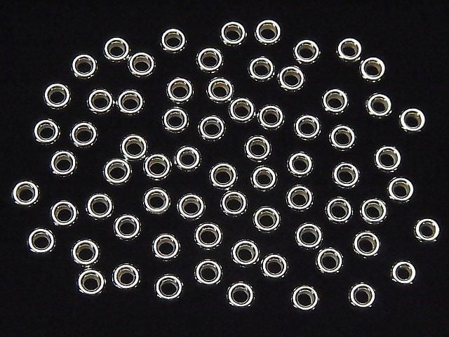 Silver925  Rondelle  3mm,4mm,5mm,6mm No coating  10pcs