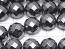 Magnetic! Hematite  64Faceted Round 10mm 1strand beads (aprx.15inch/38cm)