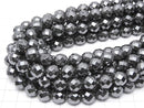 Magnetic! Hematite  64Faceted Round 10mm 1strand beads (aprx.15inch/38cm)