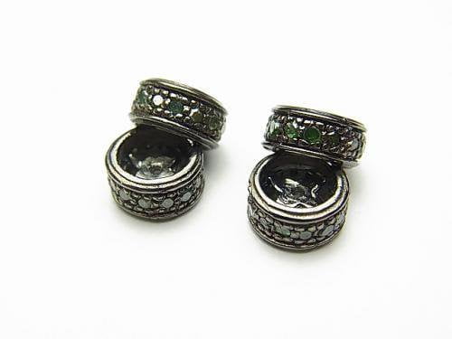 1pc $49.99! Tsavorite Garnet Roundel parts 8x8x4mm Silver925 NO.3