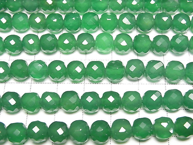 [Video] High Quality! Green Onyx AAA Cube Shape 8.5x8.5x8.5mm half or 1strand beads (aprx.15inch/36cm)