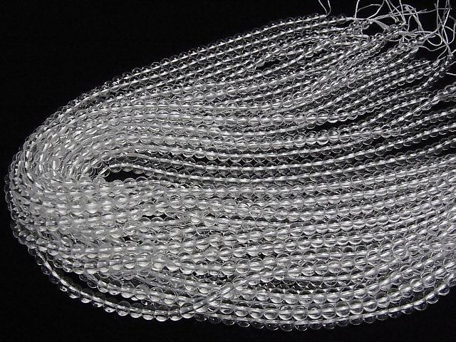 [Video]Crystal Quartz AAA Round 5mm half or 1strand beads (aprx.15inch/38cm)