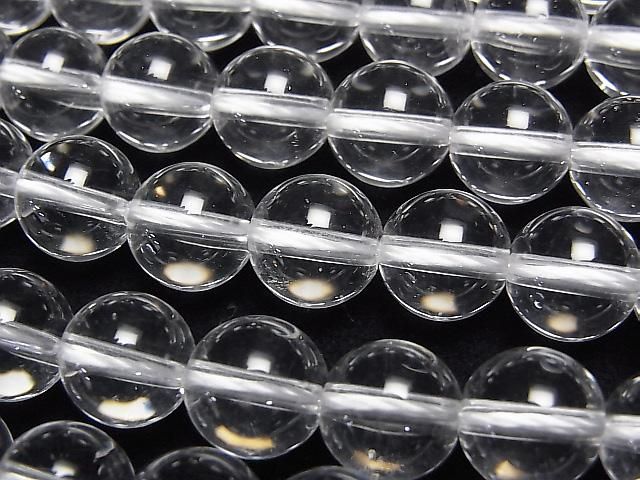 AAA級天然白水晶圓珠 9mm 半串或一串 (約15英吋/37公分)