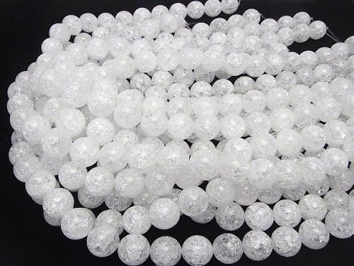 Cracked Crystal Round 14mm NO.2 (many cracks) 1/4 or 1strand beads (aprx.15inch/36cm)