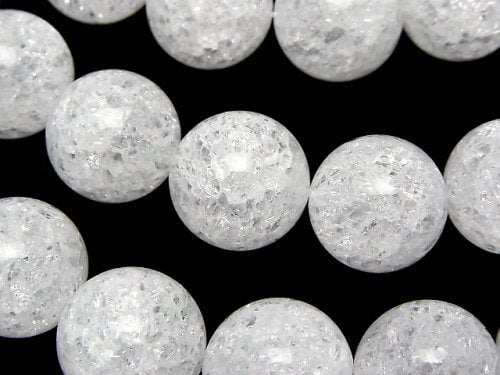 Cracked Crystal, Round Gemstone Beads