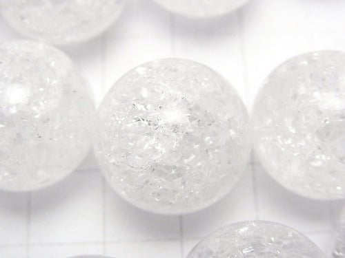 Cracked Crystal Round 18mm NO.2 (many cracks) 1/4 or 1strand beads (aprx.15inch/36cm)