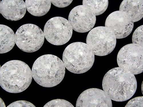 Cracked Crystal Round 18mm NO.2 (many cracks) 1/4 or 1strand beads (aprx.15inch/36cm)