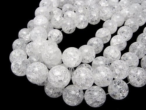 Cracked Crystal Round 18mm NO.2 (many cracks) 1/4 or 1strand beads (aprx.15inch/36cm)