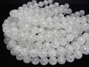 Cracked Crystal Round 18mm No.2 (more cracks) 1/4 or 1 strand beads (approx. 15 inches/36 cm)
