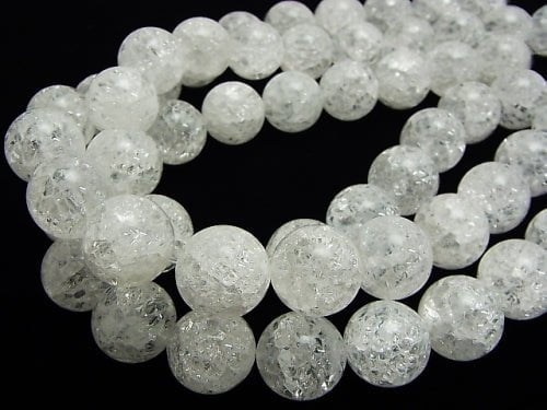 Cracked Crystal Round 20mm NO.2 (more cracked) 1/4 or 1strand beads (aprx.15inch/36cm)
